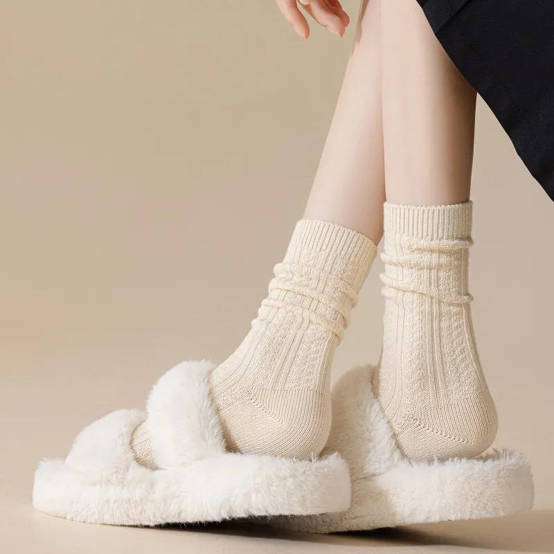XXLLG Mid Calf Socks Women's Shopping Bag 4 Pack-1
