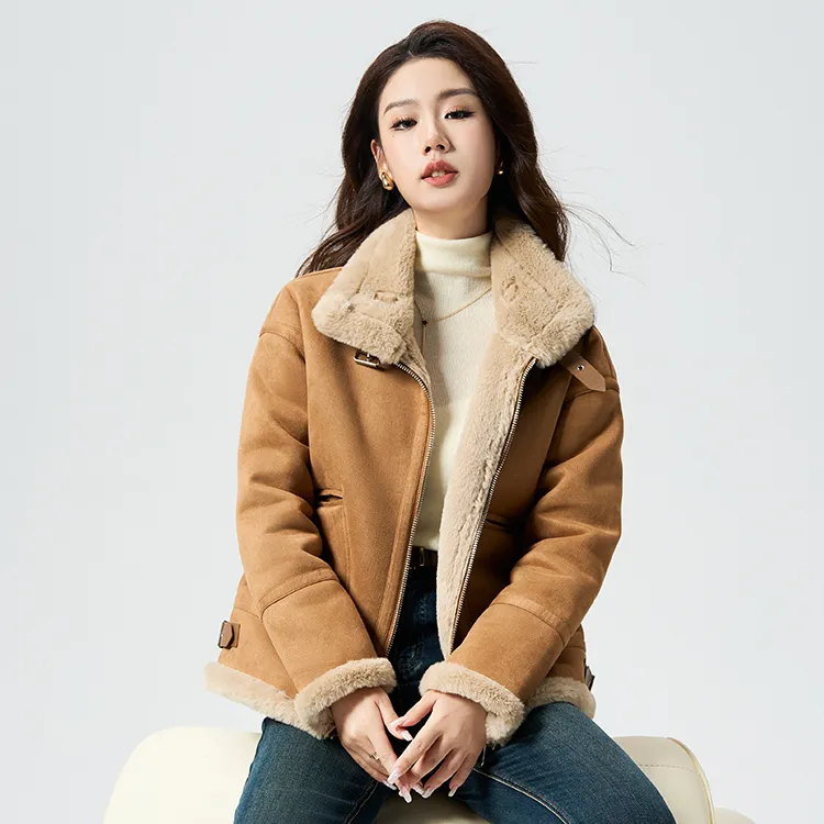 FAIRWHALE Jackets Coats Women's Light Brown-5