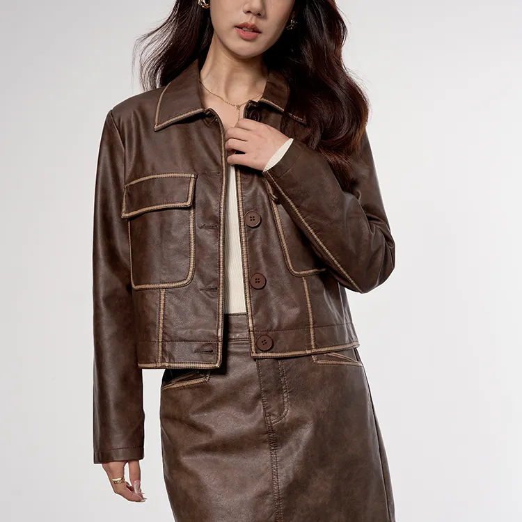 FAIRWHALE Leather Jacket Women's-2