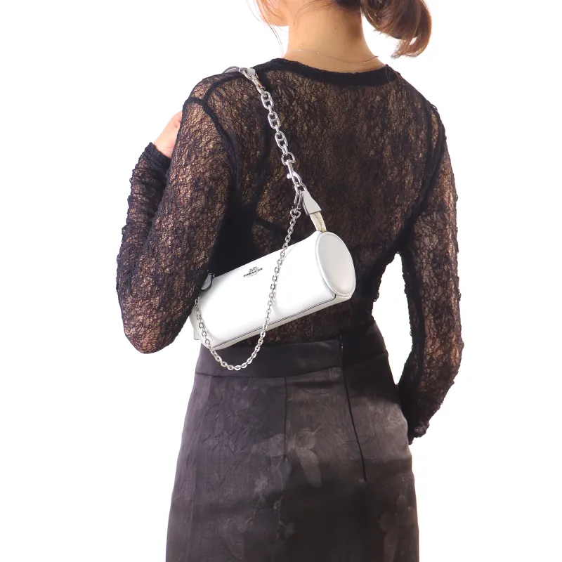 Gloya Metal Bag Accessory Women's White/Gold Tone-18