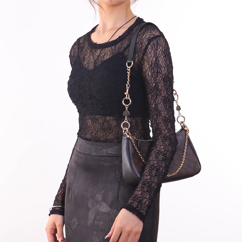 Gloya Alloy Decorative Chain Bag Accessory Women's Gold Tone-42