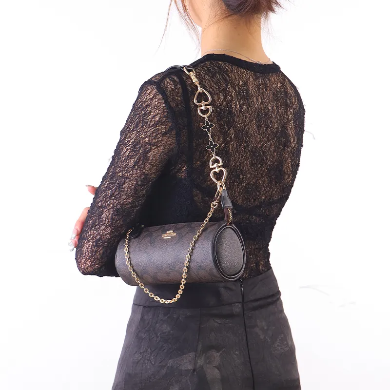Gloya Metal Bag Accessory Women's White/Gold Tone-22