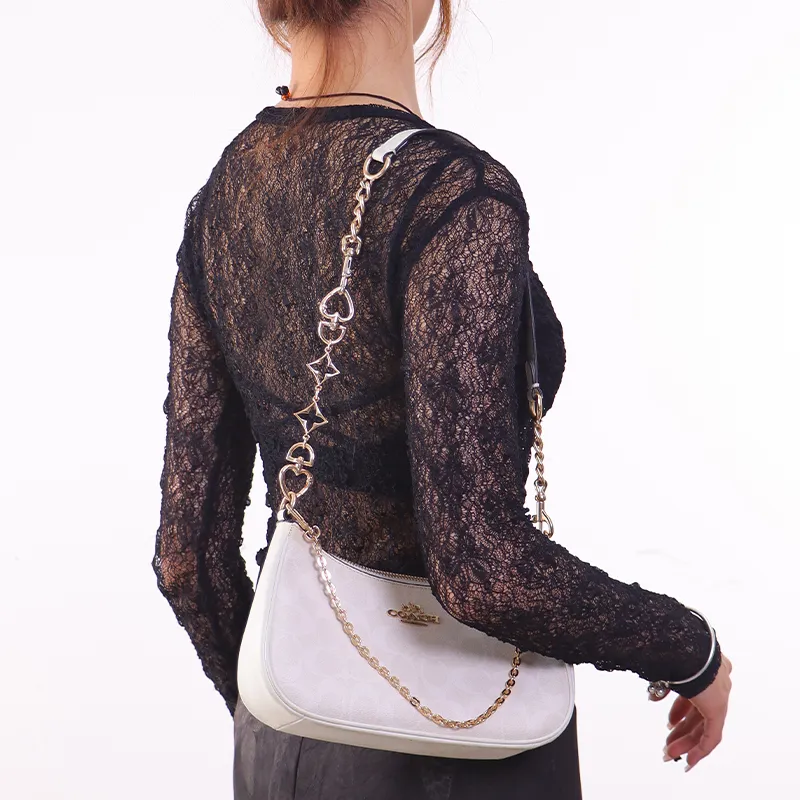 Gloya Alloy Decorative Chain Bag Accessory Women's Gold Tone-18