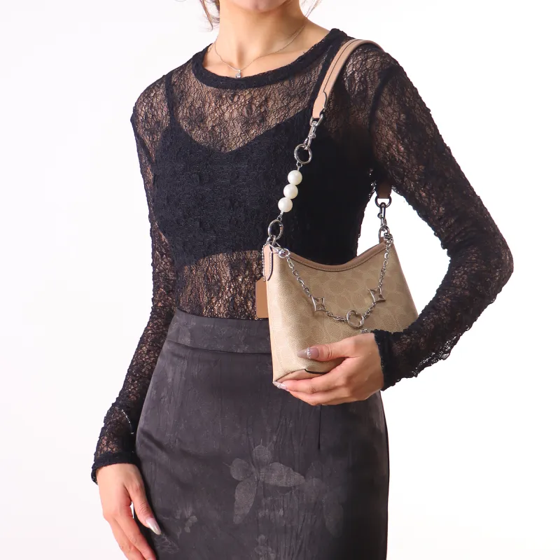 Gloya Metal Bag Accessory Women's Silver-14