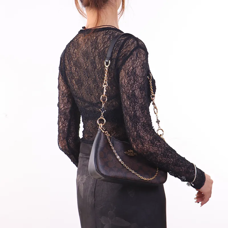 Gloya Alloy Decorative Chain Bag Accessory Women's Gold Tone-35