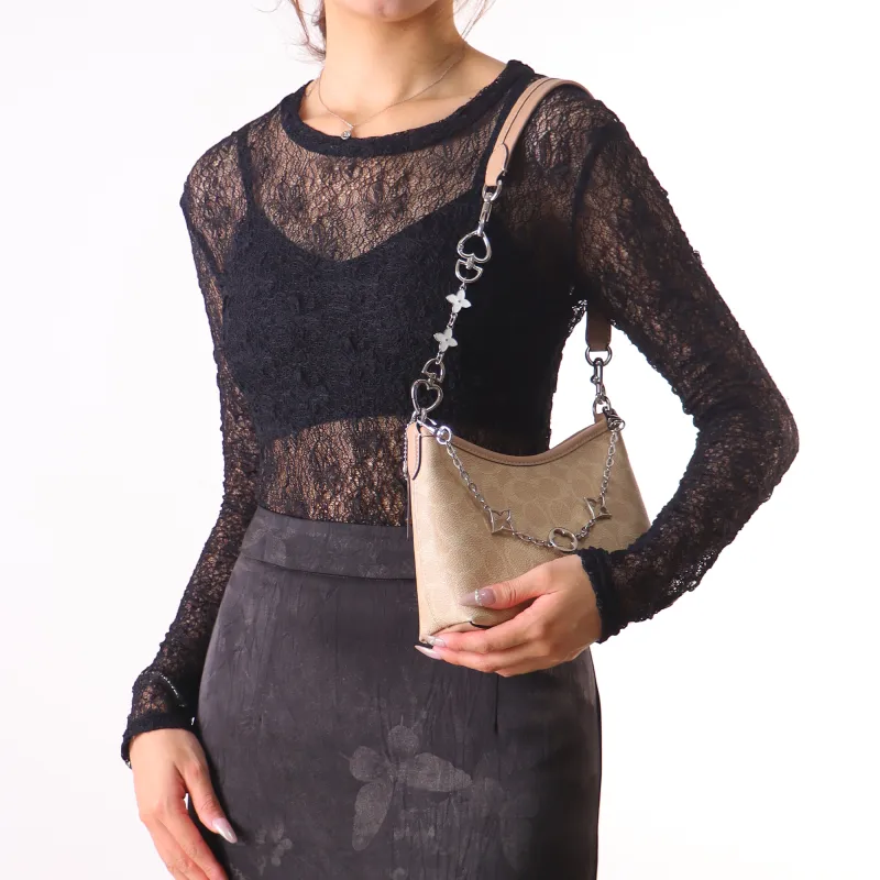 Gloya Metal Bag Accessory Women's Silver-2