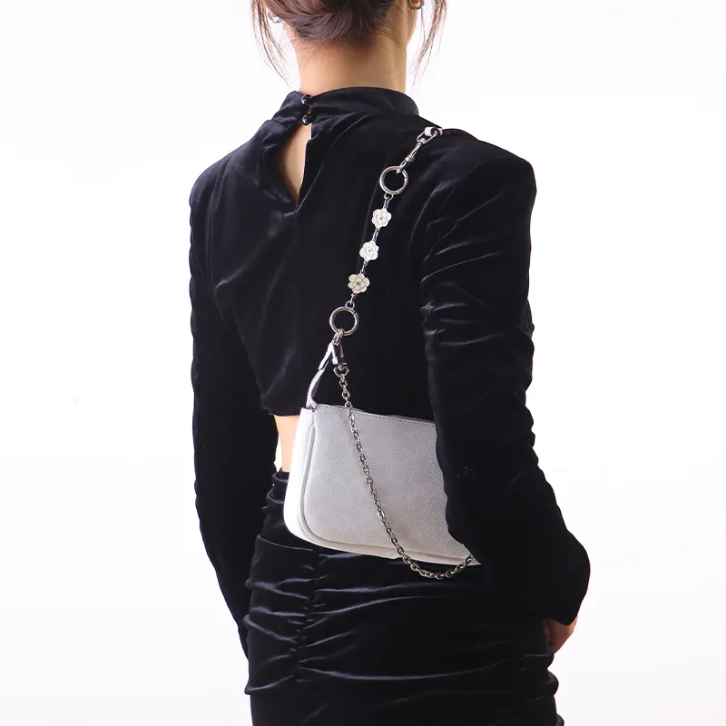 Gloya Metal Bag Accessory Women's Silver-5