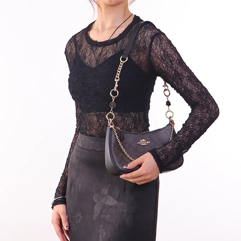 Gloya Alloy Decorative Chain Bag Accessory Women's Gold Tone-43