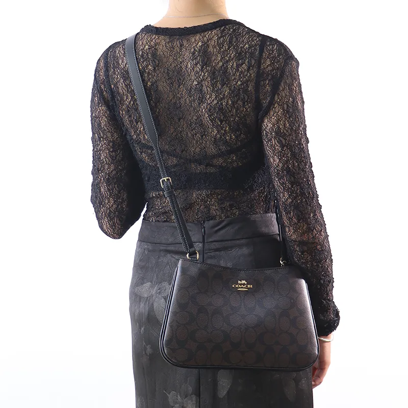Gloya Microfiber Bag Accessories Women's Black Brown-3
