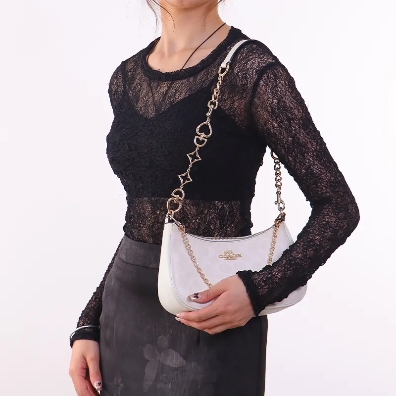 Gloya Alloy Decorative Chain Bag Accessory Women's Gold Tone-19