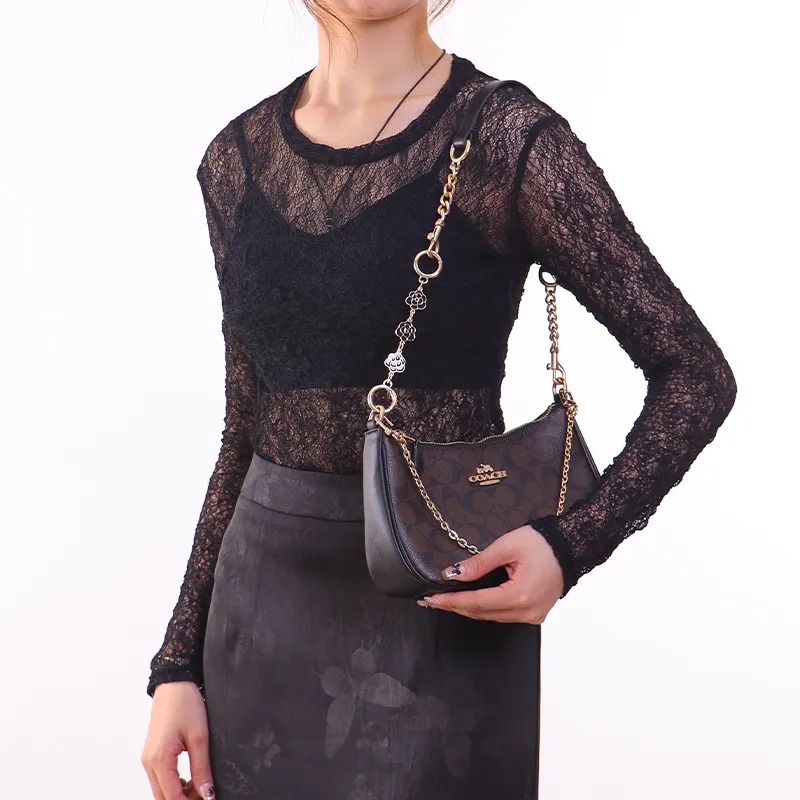 Gloya Alloy Decorative Chain Bag Accessory Women's Gold Tone-38