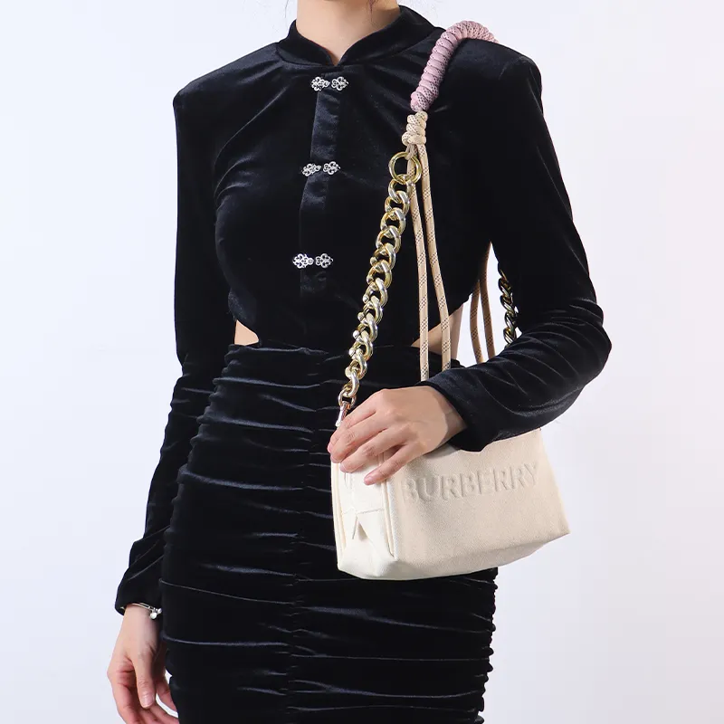 Gloya Acrylic Bag Strap Women's Black-6