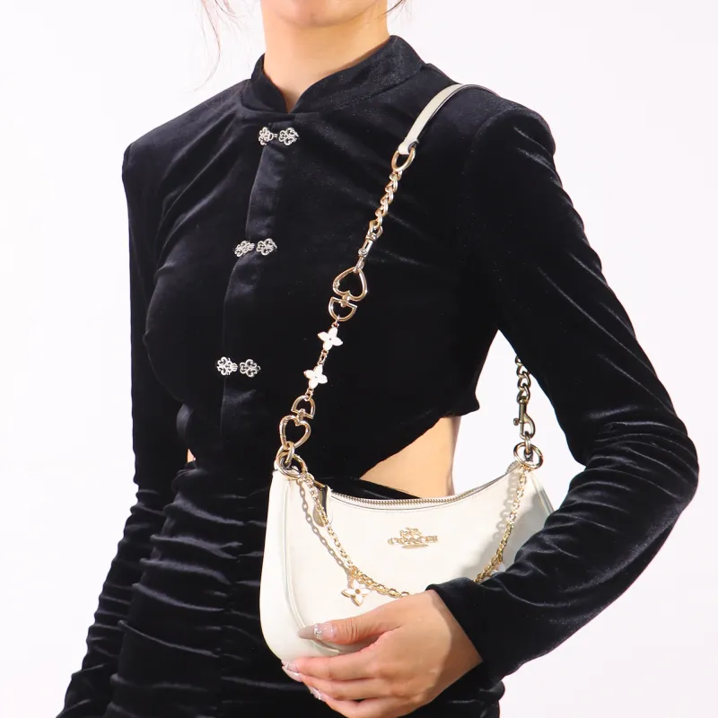Gloya Metal Bag Strap Women's Gold Tone-4