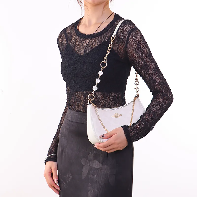 Gloya Alloy Decorative Chain Bag Accessory Women's Gold Tone-10
