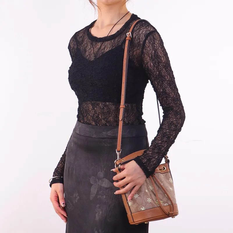 Gloya Leather Modified Adjustment One Shoulder Crossbody Underarm Strap Bag Accessory Women's Multicolor-18