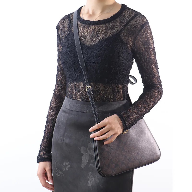 Gloya Microfiber Bag Accessories Women's Black Brown-2