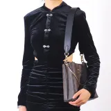 Gloya Alloy Felt Straight Gold Bag Accessories Women's Gold