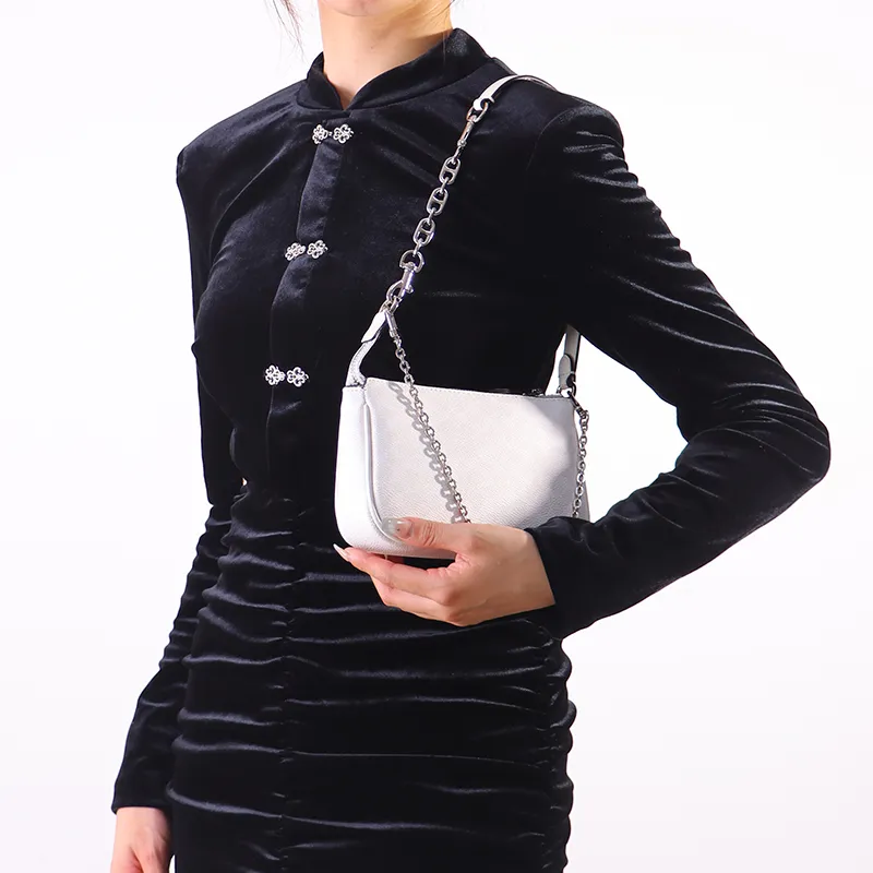 Gloya Metal Bag Accessory Women's Silver-10