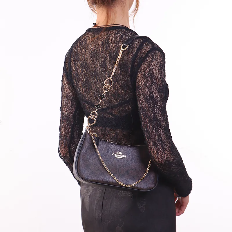 Gloya Alloy Decorative Chain Bag Accessory Women's Gold Tone-31