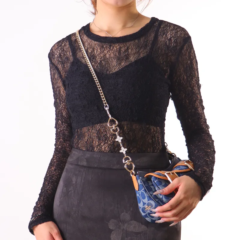 Gloya Metal Bag Strap Women's Gold Tone-2