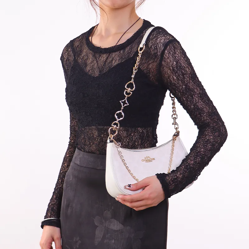 Gloya Alloy Decorative Chain Bag Accessory Women's Gold Tone-26