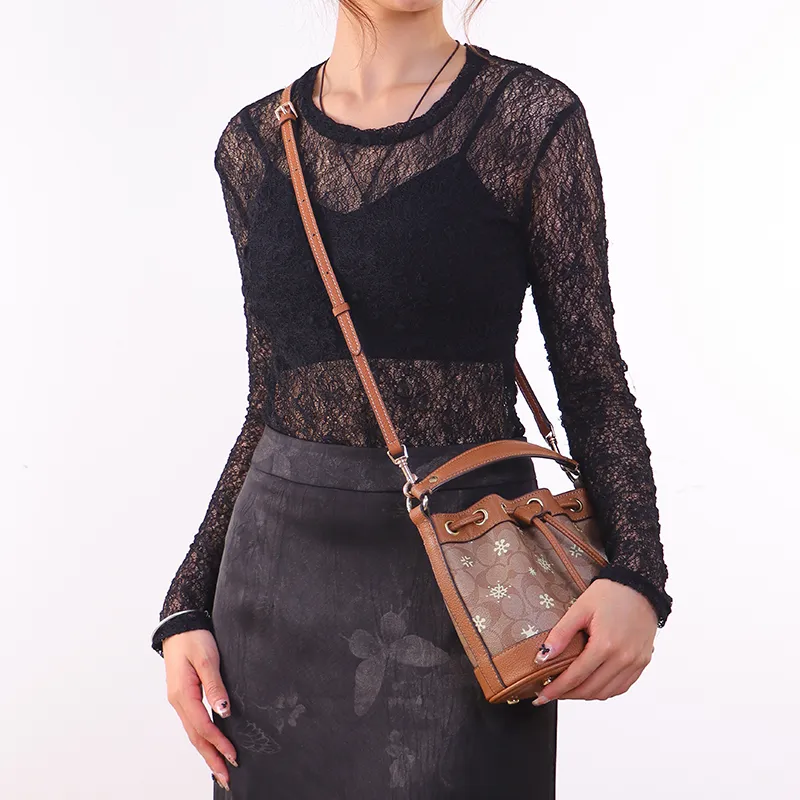 Gloya Leather Modified Adjustment One Shoulder Crossbody Underarm Strap Bag Accessory Women's Multicolor-16