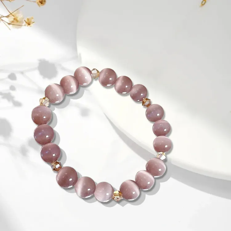 RboySe Glass Cat Eye Bracelets Unisex-2