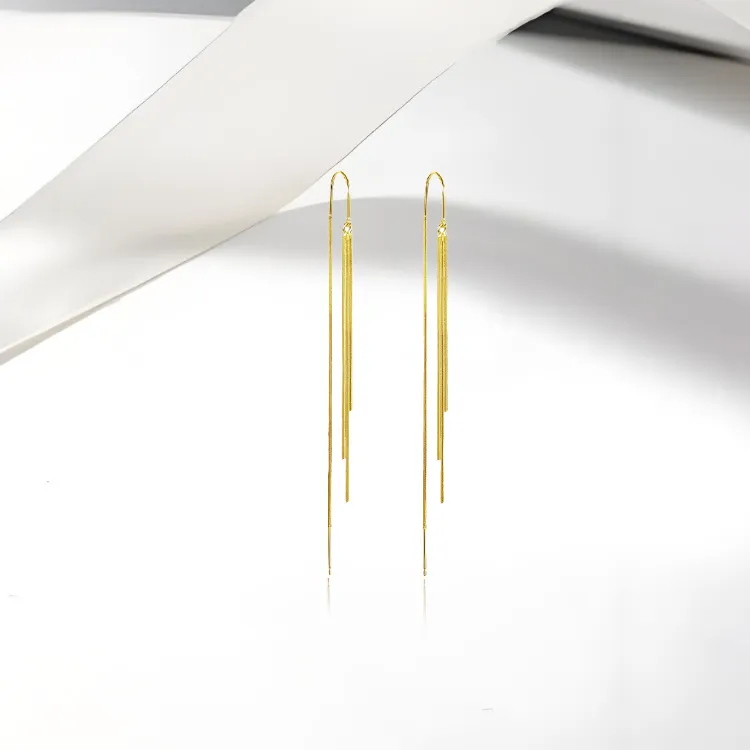 RboySe 925 Silver Needles Drop Earrings Women's-4