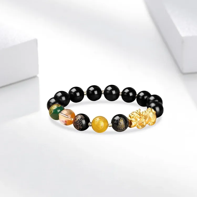RboySe Obsidian Jade Bracelets Unisex-1
