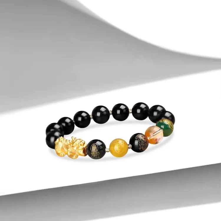 RboySe Obsidian Jade Bracelets Unisex-2