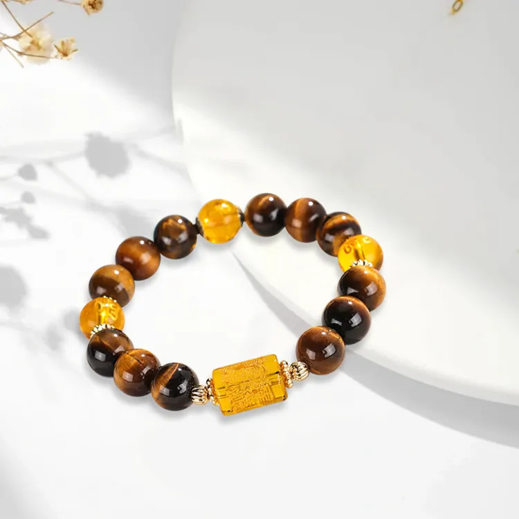 RboySe Tiger's Eye Stone Jade Bracelets Unisex-1