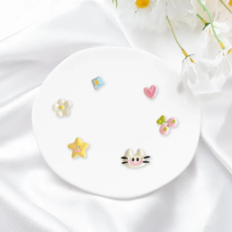 RboySe Alloy Stud Earrings Women's-2