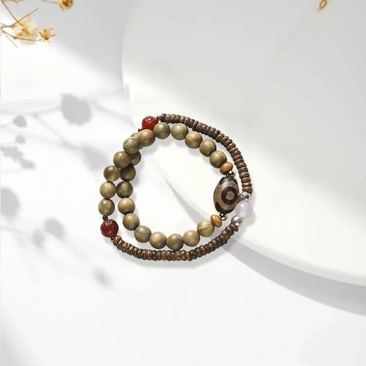 RboySe Green Sandalwood Bracelets Unisex-3