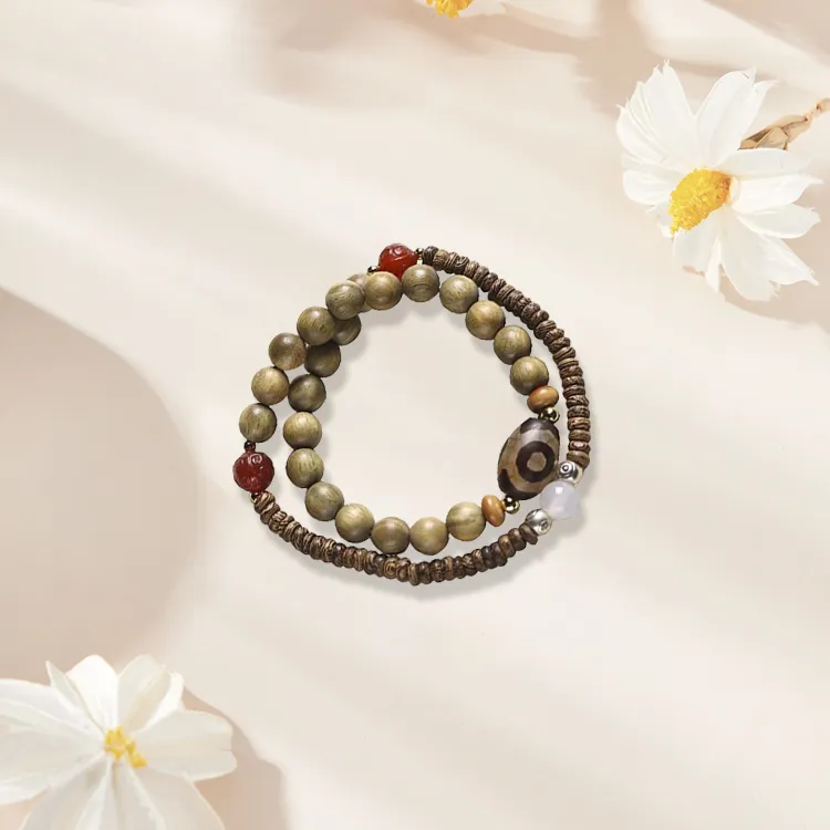 RboySe Green Sandalwood Bracelets Unisex-2
