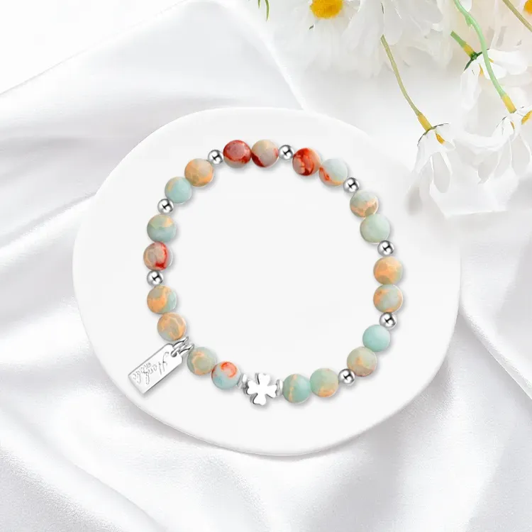 RboySe Shoushan Stone Jade Bracelets Unisex-2