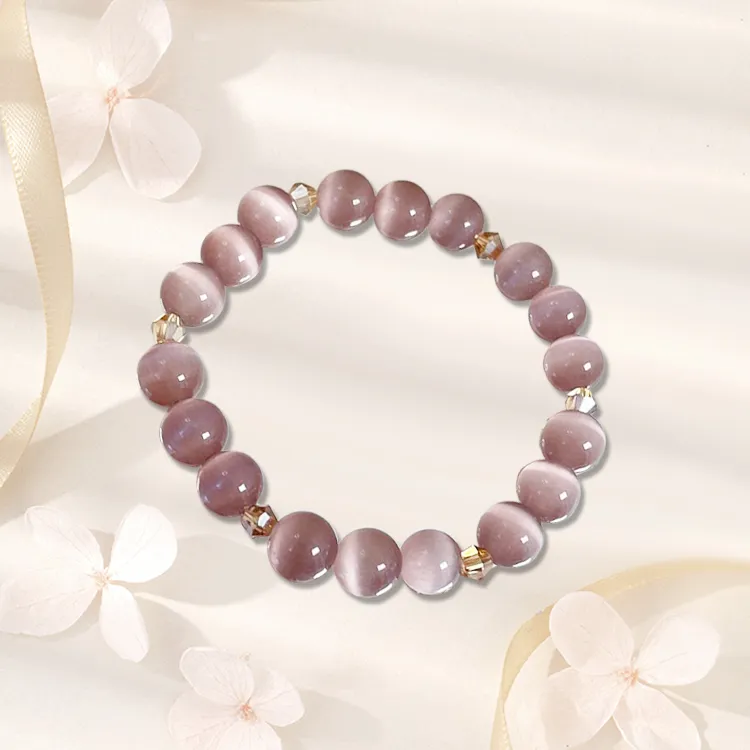 RboySe Glass Cat Eye Bracelets Unisex-3