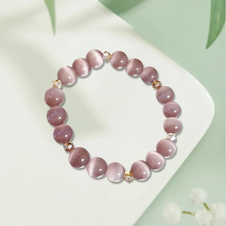 RboySe Glass Cat Eye Bracelets Unisex-4