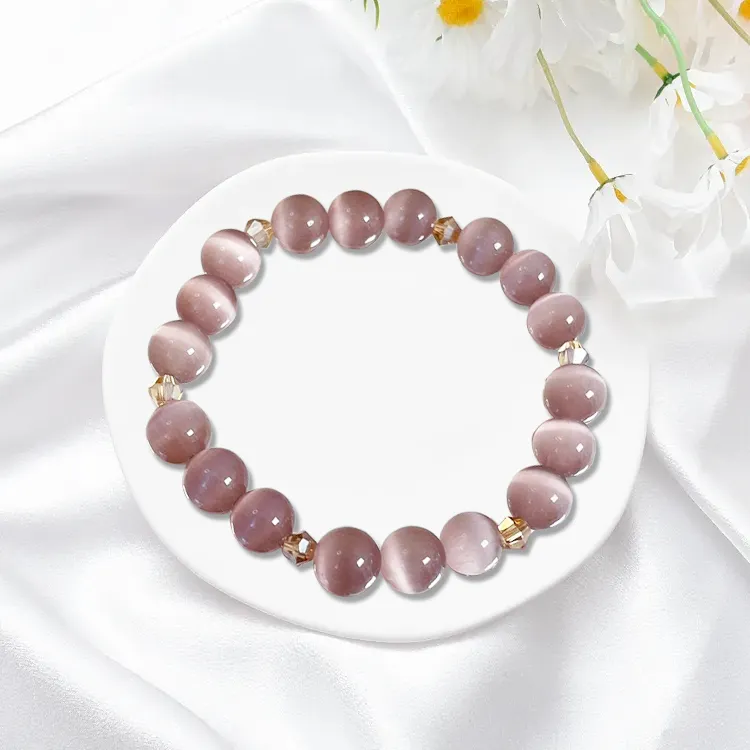 RboySe Glass Cat Eye Bracelets Unisex-1