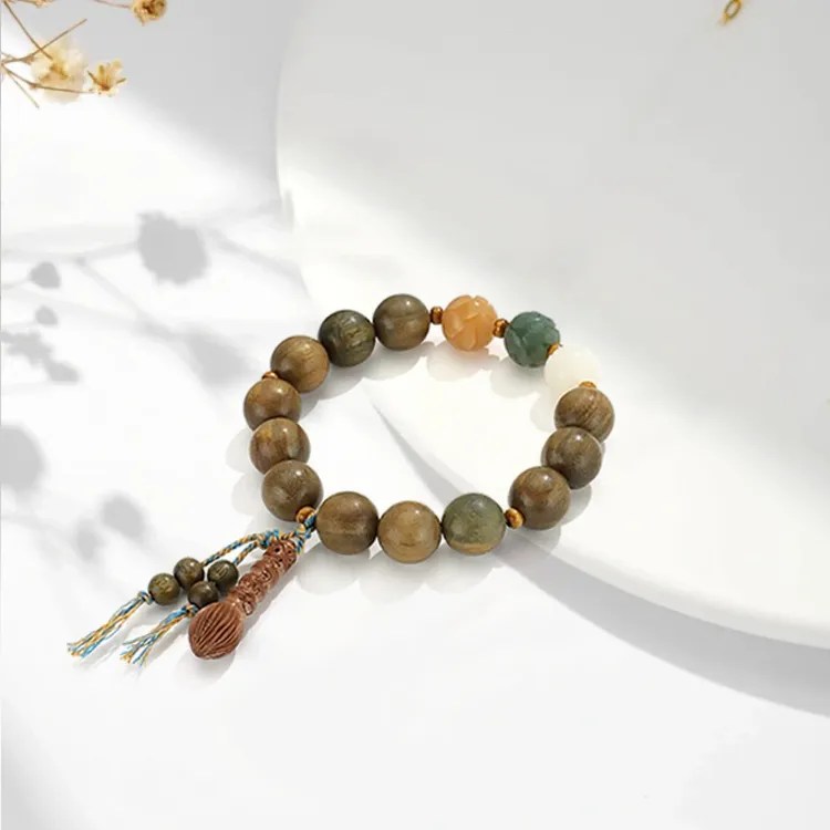RboySe Green Sandalwood Bracelets Unisex-4