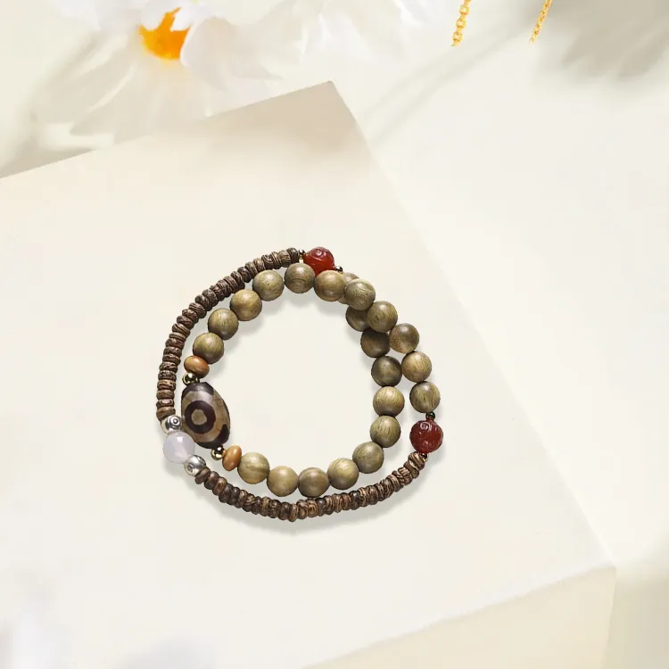 RboySe Green Sandalwood Bracelets Unisex-1