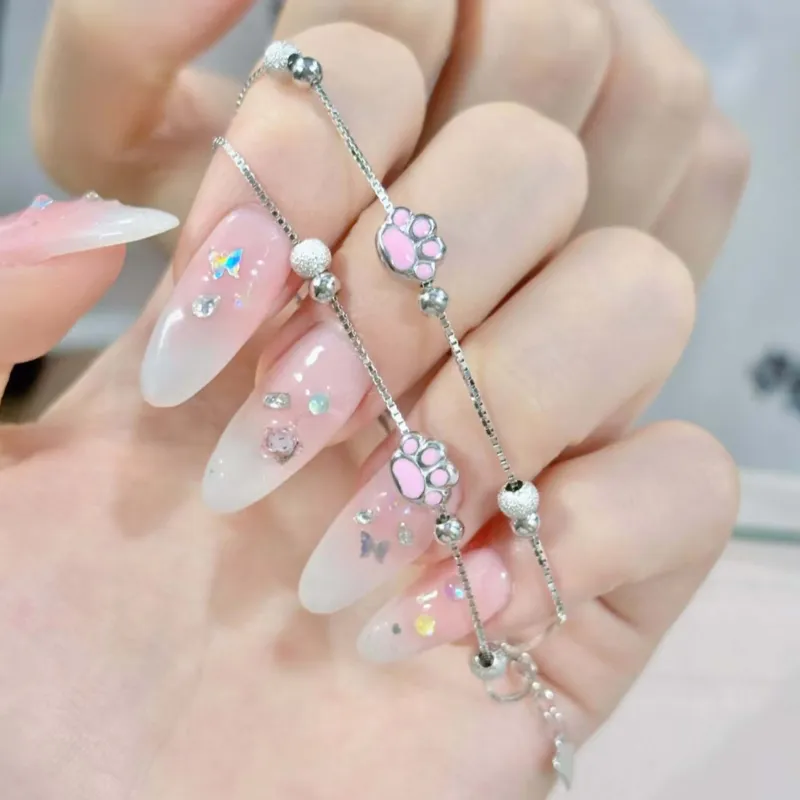 Hua Xi Fu Jewelry S925 Silver Bracelets Women's Pink-1