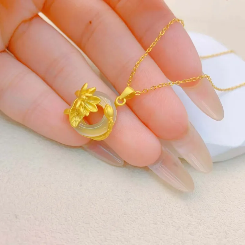 Hua Xi Fu Jewelry Chalcedony Necklaces Women's-3