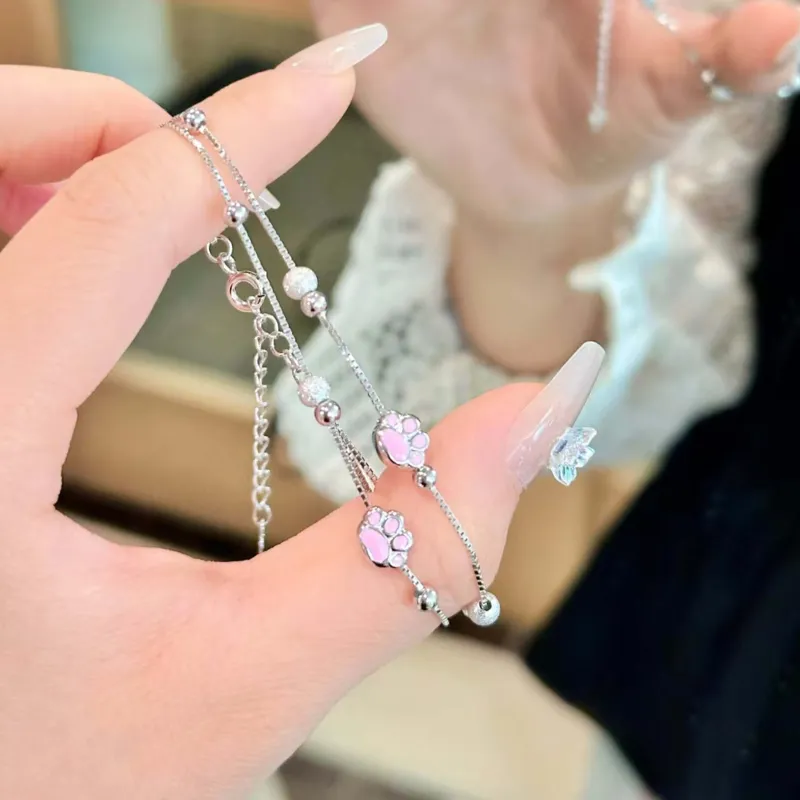 Hua Xi Fu Jewelry S925 Silver Bracelets Women's Pink-2