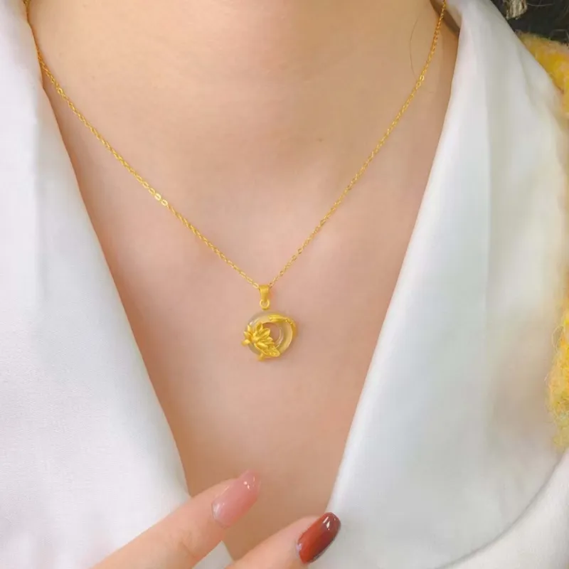 Hua Xi Fu Jewelry Chalcedony Necklaces Women's-4