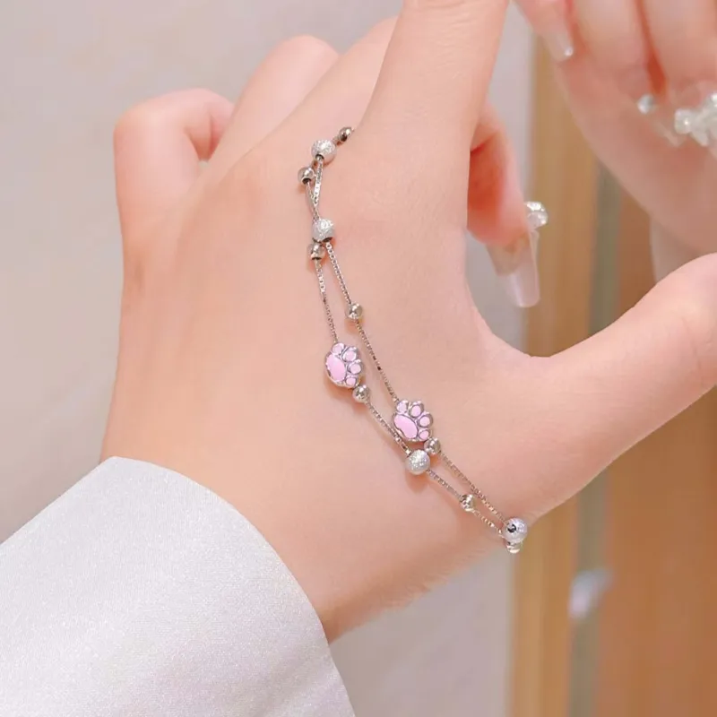 Hua Xi Fu Jewelry S925 Silver Bracelets Women's Pink-3