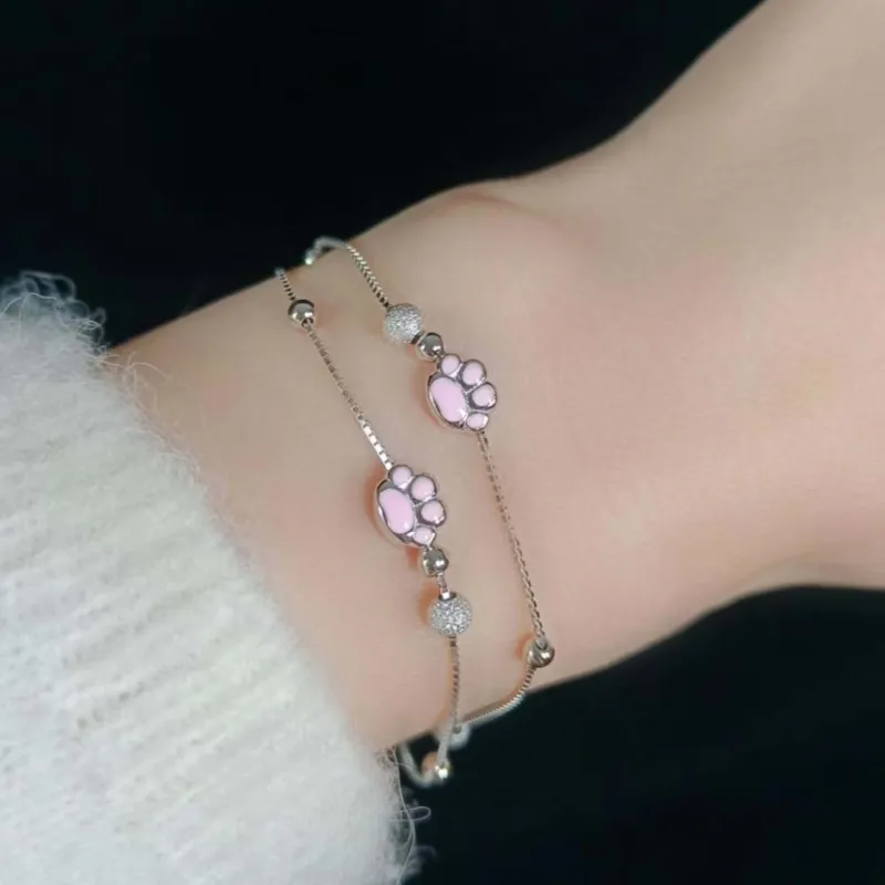 Hua Xi Fu Jewelry S925 Silver Bracelets Women's Pink-4
