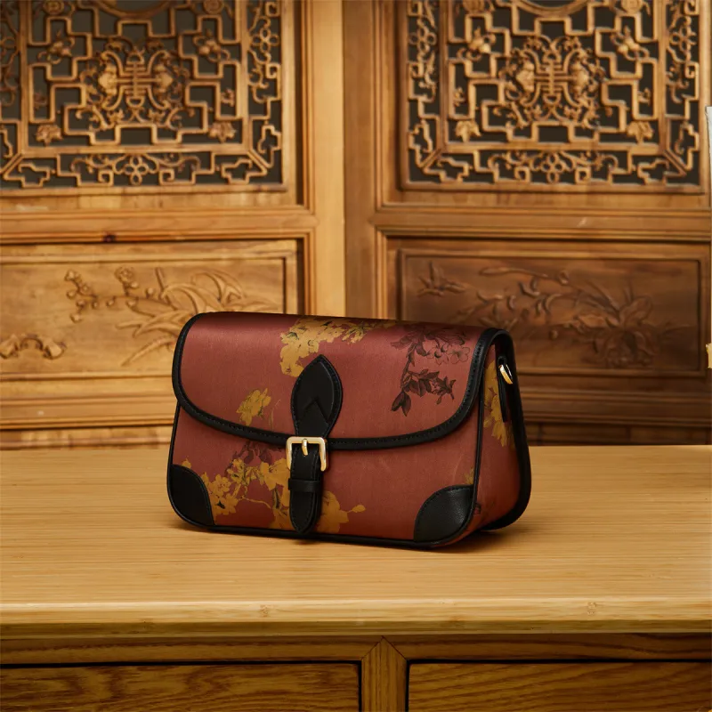 Pmsi Mulberry Silk Shoulder Bag Trumpets Women's Multicolor-7
