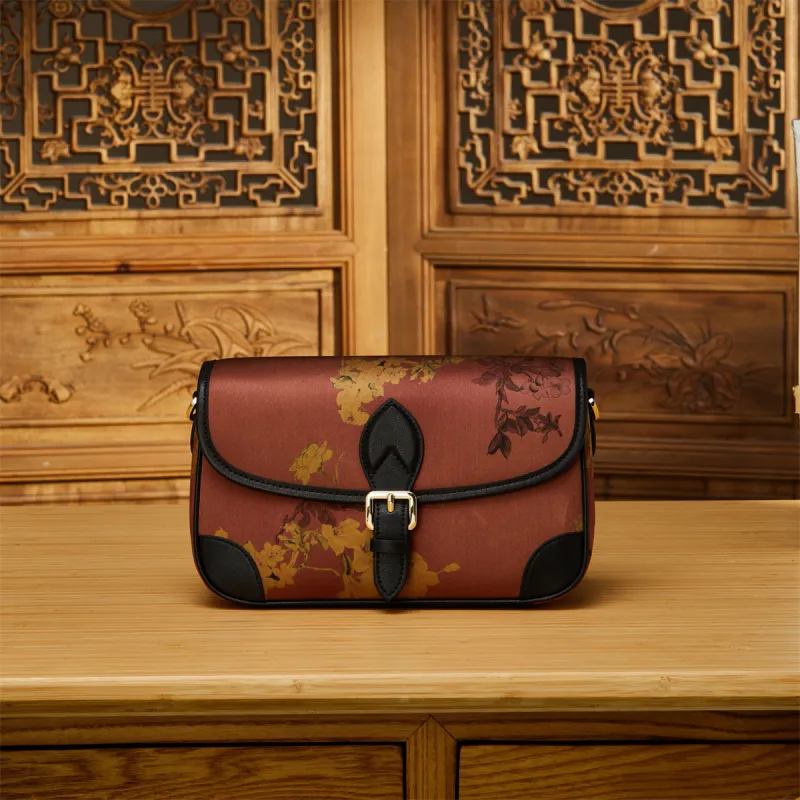 Pmsi Mulberry Silk Shoulder Bag Trumpets Women's Multicolor-6