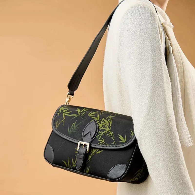 Pmsi Mulberry Silk Shoulder Bag Trumpets Women's Multicolor-2