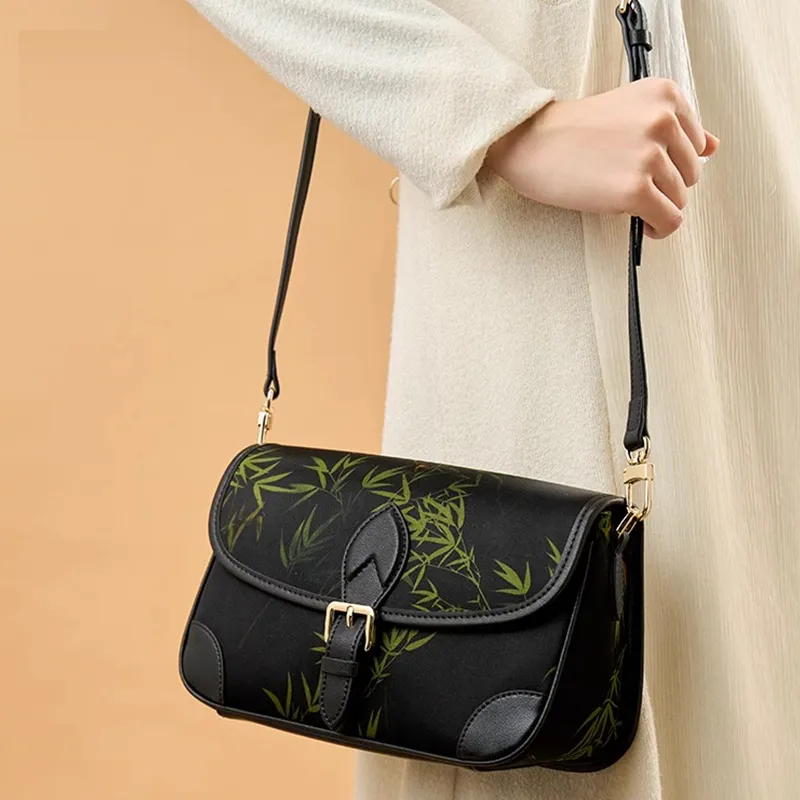 Pmsi Mulberry Silk Shoulder Bag Trumpets Women's Multicolor-3